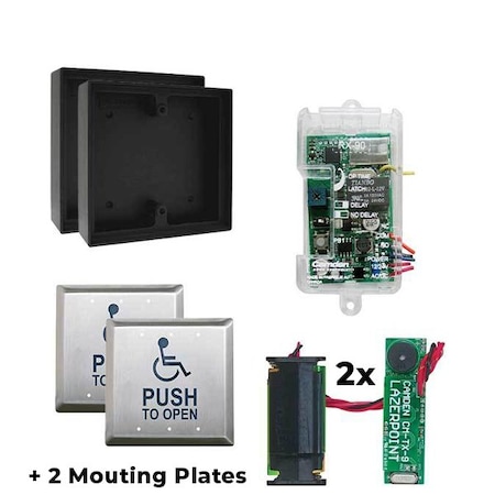 Camden CM-RFL454-S/RX-90 Wireless switch kit, CM-45/4 wheelchair & push to open, (2) CM-45/4 mount CMD-CM-RFL454-S/A